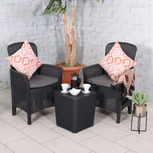 Faro Bistro Set - Black